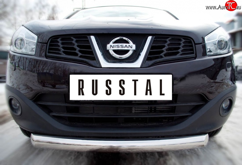 15 349 р. Одинарная защита переднего бампера диаметром 76 мм SLITKOFF Nissan Qashqai +2 1 J10 рестайлинг (2010-2014)  с доставкой в г. Кемерово