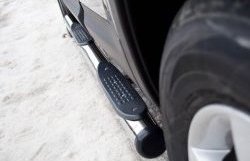 83 999 р. Защита порогов с пластиковыми вставками для ног из круглой трубы диаметром 76 мм Russtal Nissan Qashqai +2 1 J10 рестайлинг (2010-2014) (Защита порогов с со скосами на торцах (вариант 1))  с доставкой в г. Кемерово. Увеличить фотографию 5