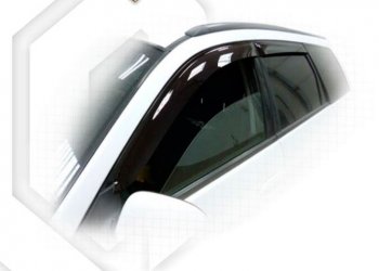 Дефлектора окон (VY-11) CA-Plastic Nissan Wingroad 2 Y11 дорестайлинг универсал (1999-2001) (Classic полупрозрачный, Без хром.молдинга)