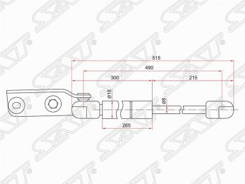 1 059 р. Упор багажника SAT Nissan AD Y11 (1999-2008)  с доставкой в г. Кемерово. Увеличить фотографию 1