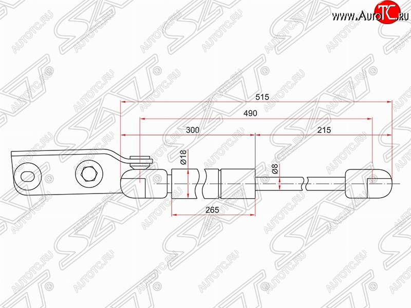 1 059 р. Упор багажника SAT  Nissan AD  Y11 (1999-2008)  с доставкой в г. Кемерово