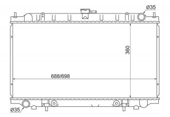 5 749 р. Радиатор двигателя (пластинчатый, МКПП/АКПП) SAT  Nissan AD  Y11 - Wingroad  2 Y11  с доставкой в г. Кемерово. Увеличить фотографию 1