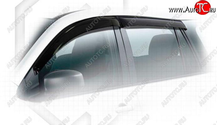 2 799 р. Дефлектора окон CA-Plastiс Nissan AD Y12 дорестайлинг (2006-2016) (Classic полупрозрачный, Без хром.молдинга, Крепление только на скотч)  с доставкой в г. Кемерово