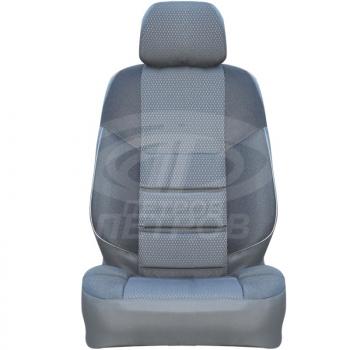 4 849 р. Чехлы ПЕТРОВ А10 (экокожа/жаккард)  Nissan Almera  N16 (2000-2006) седан дорестайлинг, седан рестайлинг (серый)  с доставкой в г. Кемерово. Увеличить фотографию 2
