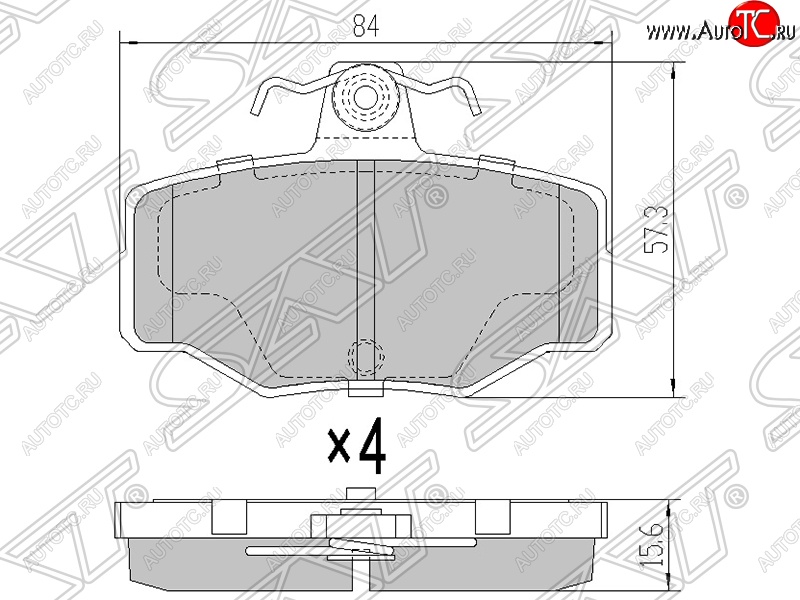 779 р. Колодки тормозные SAT (задние) Nissan Primera седан P11 дорестайлинг (1995-2000)  с доставкой в г. Кемерово