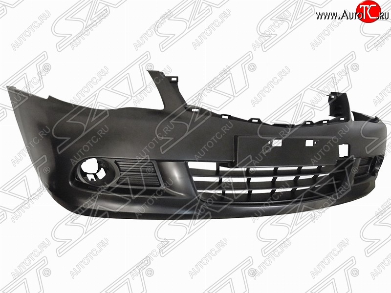 3 199 р. Передний бампер (заглушка под крюк слева) SAT Nissan Almera G15 седан (2012-2019) (Неокрашенный)  с доставкой в г. Кемерово
