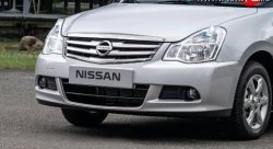 Передний бампер с правой заглушкой под крюк Стандартный Nissan Almera G15 седан (2012-2019) (Окрашенный)