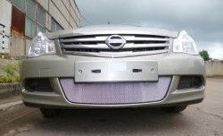 2 199 р. Сетка на бампер Russtal (хром)  Nissan Almera  G15 (2012-2019) седан  с доставкой в г. Кемерово. Увеличить фотографию 1