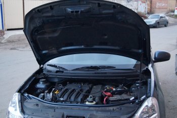 2 969 р. Упор капота MV-Tuning (одинарный)  Nissan Almera  G15 (2012-2019) седан  с доставкой в г. Кемерово. Увеличить фотографию 2
