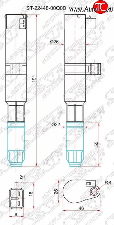 979 р. Катушка зажигания SAT Nissan Almera G15 седан (2012-2019)  с доставкой в г. Кемерово