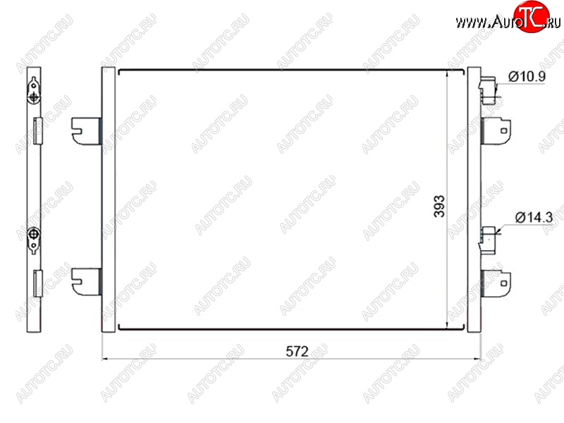 4 399 р. Радиатор кондиционера SAT Nissan Almera G15 седан (2012-2019)  с доставкой в г. Кемерово