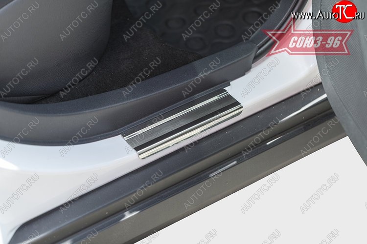 2 519 р. Накладки на внутренние пороги Souz-96 Nissan Almera G15 седан (2012-2019)  с доставкой в г. Кемерово