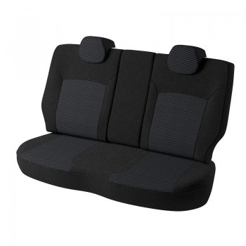 5 899 р. Чехлы для сидений (G11/G15) Lord Autofashion Дублин (жаккард, сплошная спинка) Nissan Almera G15 седан (2012-2019) (Черный, вставка Прямоугольник чёрный)  с доставкой в г. Кемерово. Увеличить фотографию 3