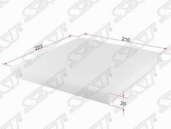 Фильтр салонный SAT (223х210х20 mm) Nissan Almera  G15 - Note  2