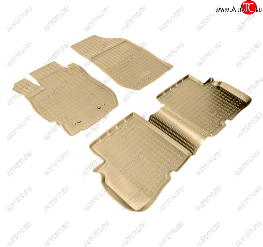 2 899 р. Коврики салона Norplast Unidec  Nissan Almera  G15 (2012-2019) седан (Цвет: бежевый)  с доставкой в г. Кемерово