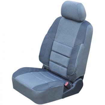 Чехлы ПЕТРОВ А10 (экокожа/жаккард, ЗС 60/40, Comfort, Comfort A/C, Comfort Plus, Tekna) Nissan Almera  G15 (2012-2019) седан (серый)