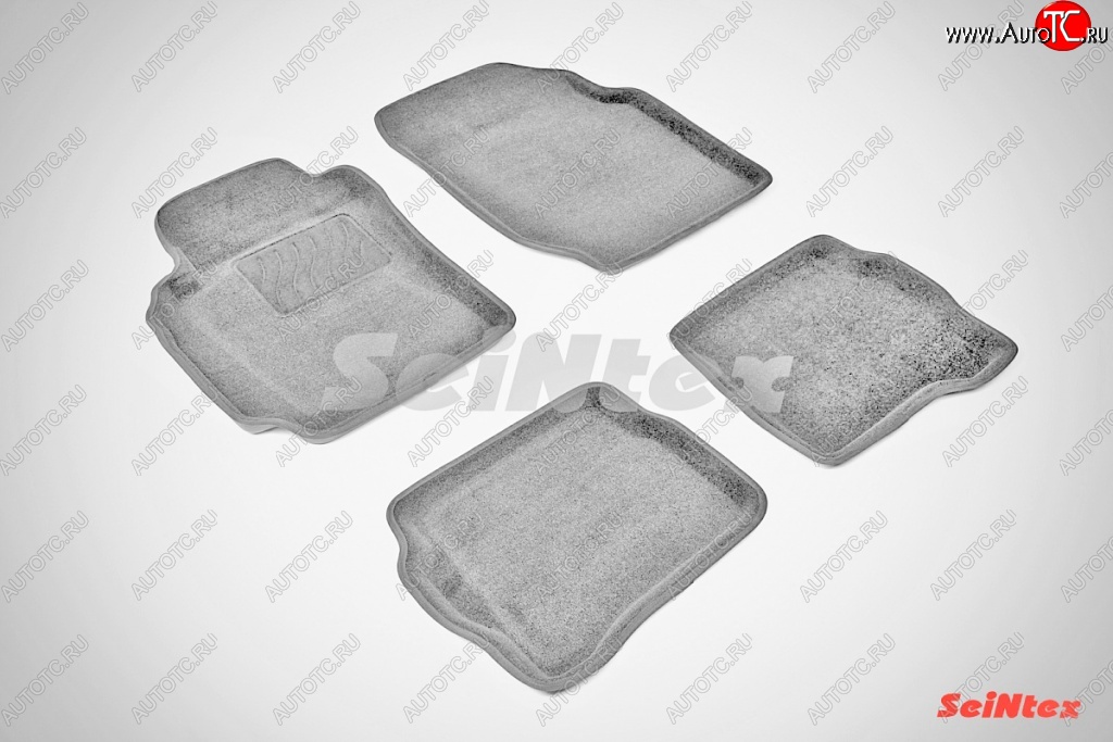 6 049 р. Износостойкие коврики в салон 3D NISSAN ALMERA CL серые (компл)  Nissan Almera Classic  седан (2006-2013) B10  с доставкой в г. Кемерово