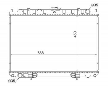 6 699 р. Радиатор двигателя (пластинчатый, МКПП/АКПП) SAT  Nissan Bassara - Serena  2  с доставкой в г. Кемерово. Увеличить фотографию 1