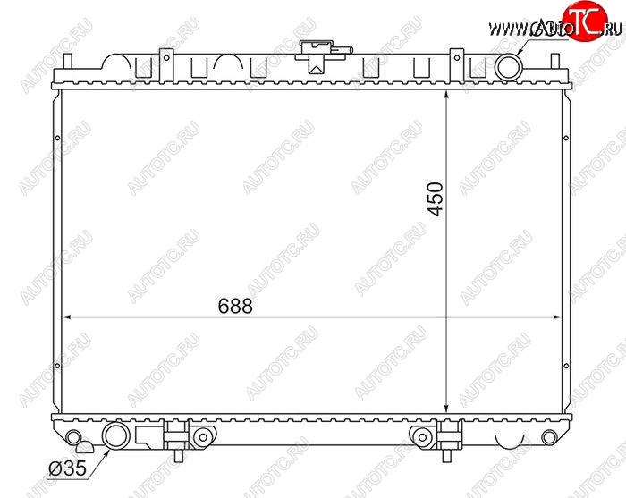 6 699 р. Радиатор двигателя (пластинчатый, МКПП/АКПП) SAT  Nissan Bassara - Serena  2  с доставкой в г. Кемерово