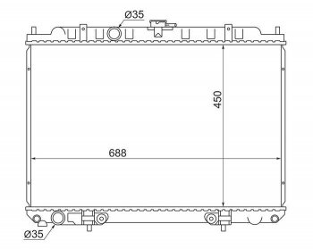 7 549 р. Радиатор двигателя (пластинчатый, МКПП/АКПП) SAT  Nissan Bassara - Serena  2  с доставкой в г. Кемерово. Увеличить фотографию 1