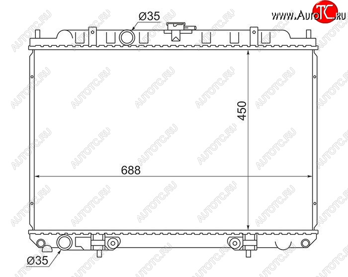 7 549 р. Радиатор двигателя (пластинчатый, МКПП/АКПП) SAT  Nissan Bassara - Serena  2  с доставкой в г. Кемерово