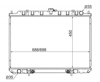 8 699 р. Радиатор двигателя (пластинчатый, МКПП/АКПП) SAT  Nissan Bassara - Presage  U30  с доставкой в г. Кемерово. Увеличить фотографию 1