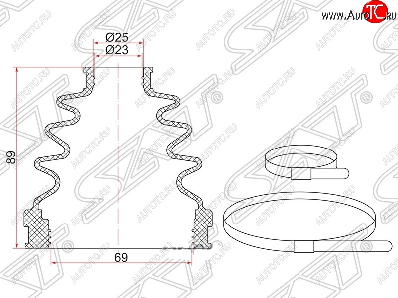 399 р. Пыльник ШРУСа (внутренний) SAT Nissan Bluebird Sylphy седан G10 дорестайлинг (2000-2003)  с доставкой в г. Кемерово