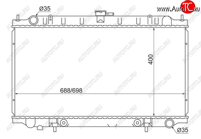 5 449 р. Радиатор двигателя (пластинчатый, 2.0/2.5/3.0, МКПП/АКПП) SAT Nissan Maxima A32 (1994-2000) с доставкой в г. Кемерово Увеличить фотографию 1 5 449 р. Радиатор двигателя (пластинчатый, 2.0/2.5/3.0, МКПП/АКПП) SAT Nissan Maxima A32 (1994-2000) с доставкой в г. Кемерово