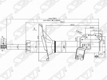 3 599 р. Левый амортизатор передний SAT  Nissan Cefiro  A32 - Rnessa  с доставкой в г. Кемерово. Увеличить фотографию 1