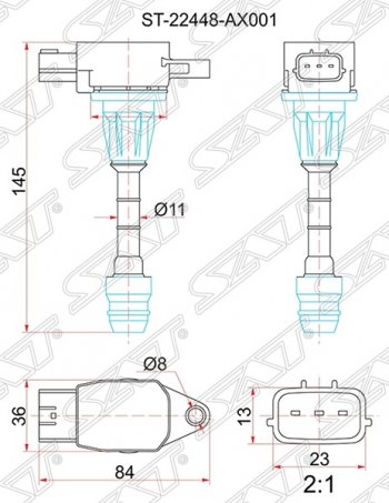 Катушка зажигания SAT Nissan Cube  2 (2002-2008)