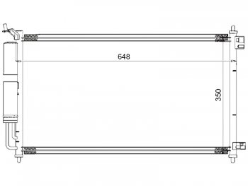 Радиатор кондиционера SAT Nissan Note 1 E11 дорестайлинг (2004-2008)