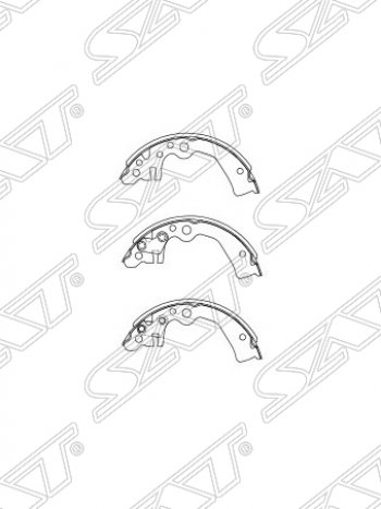 Колодки тормозные задние SAT Nissan Note 1 E11 дорестайлинг (2004-2008)