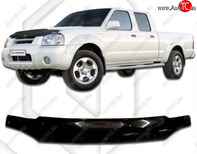 2 159 р. Дефлектор капота CA-Plastic  Nissan Datsun (2003-2025) (Classic черный, Без надписи)  с доставкой в г. Кемерово