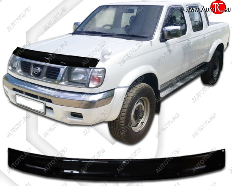 2 799 р. Дефлектор капота CA-Plastic Nissan Datsun (1997-2002) (Classic черный, Без надписи)  с доставкой в г. Кемерово
