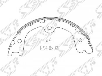 Колодки тормозные SAT (задние) Nissan Pathfinder R51 рестайлинг (2009-2014)