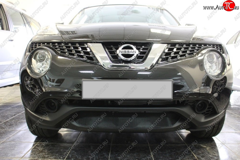 2 049 р. Защитная решётка в воздуховод автомобиля Russtal (черная) Nissan Juke 1 YF15 рестайлинг (2014-2020)  с доставкой в г. Кемерово