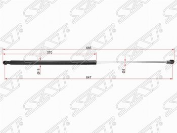Газовый упор крышки багажника SAT Nissan Juke  1 YF15 (2010-2020) дорестайлинг, рестайлинг