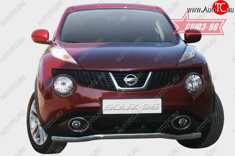 13 679 р. Защита переднего бампера одинарная Souz-96 (d60).  Nissan Juke  1 YF15 (2010-2020) дорестайлинг, рестайлинг  с доставкой в г. Кемерово
