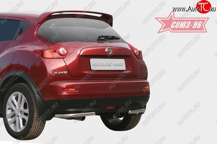 8 459 р. Защита заднего бампера Souz-96 4x2 (d42) Nissan Juke 1 YF15 рестайлинг (2014-2020)  с доставкой в г. Кемерово