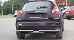 14 489 р. Защита заднего бампера 4x4 Souz-96 Premium (d60) Nissan Juke 1 YF15 рестайлинг (2014-2020)  с доставкой в г. Кемерово. Увеличить фотографию 3