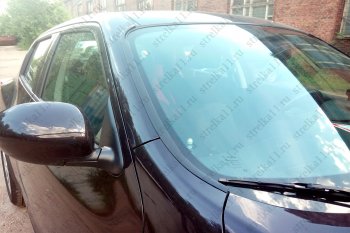 1 699 р. Водостоки (дефлектора) лобового стекла Стрелка 11 Nissan Juke 1 YF15 дорестайлинг (2010-2014)  с доставкой в г. Кемерово. Увеличить фотографию 3