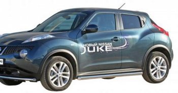 Защита порогов ТехноСфера (Техно Сфера) (Сталь с покрытием, 63.5 mm) Nissan Juke  1 YF15 (2010-2020) дорестайлинг, рестайлинг