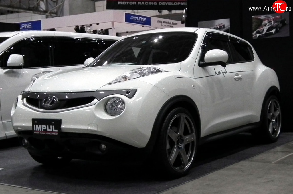 5 249 р. Решётка радиатора Impul Nissan Juke 1 YF15 дорестайлинг (2010-2014) (Неокрашенная)  с доставкой в г. Кемерово
