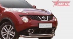 19 034 р. Двойная защита переднего бампера (d76х42) Souz-96  Nissan Juke  1 YF15 (2010-2014) дорестайлинг  с доставкой в г. Кемерово. Увеличить фотографию 2