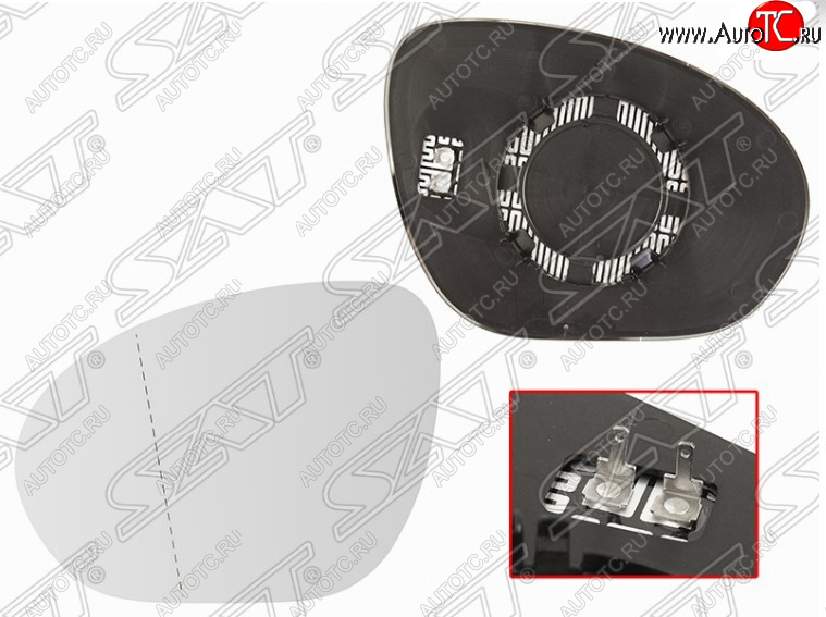819 р. Левое полотно зеркала SAT (сферическое с обогревом) Nissan Juke 1 YF15 дорестайлинг (2010-2014)  с доставкой в г. Кемерово