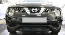 Сетка на бампер (рестайлинг) Russtal (черная) Nissan Juke 1 YF15 дорестайлинг (2010-2014)