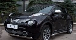 9 449 р. Защита переднего бампера (Ø75x42 мм, нержавейка, 4х4) Russtal Nissan Juke 1 YF15 дорестайлинг (2010-2014)  с доставкой в г. Кемерово. Увеличить фотографию 4