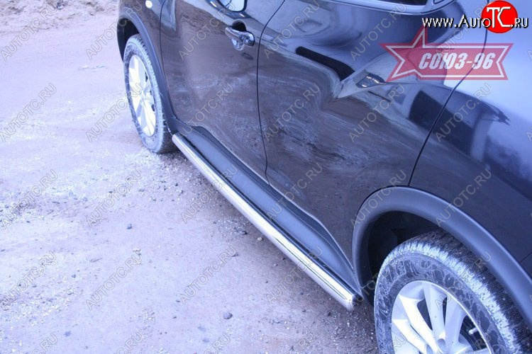 15 389 р. Защита порогов 4х4 Souz-96 (d60)  Nissan Juke  1 YF15 (2010-2014) дорестайлинг  с доставкой в г. Кемерово