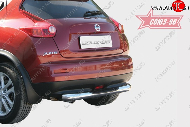 14 669 р. Защита заднего бампера с проступью Souz-96 4х2 (d76)  Nissan Juke  1 YF15 (2010-2014) дорестайлинг  с доставкой в г. Кемерово