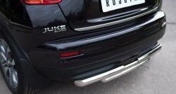 13 999 р. Защита заднего бампера (Ø63 и 42 мм, нержавейка) SLITKOFF  Nissan Juke  1 YF15 (2010-2014) дорестайлинг  с доставкой в г. Кемерово. Увеличить фотографию 2